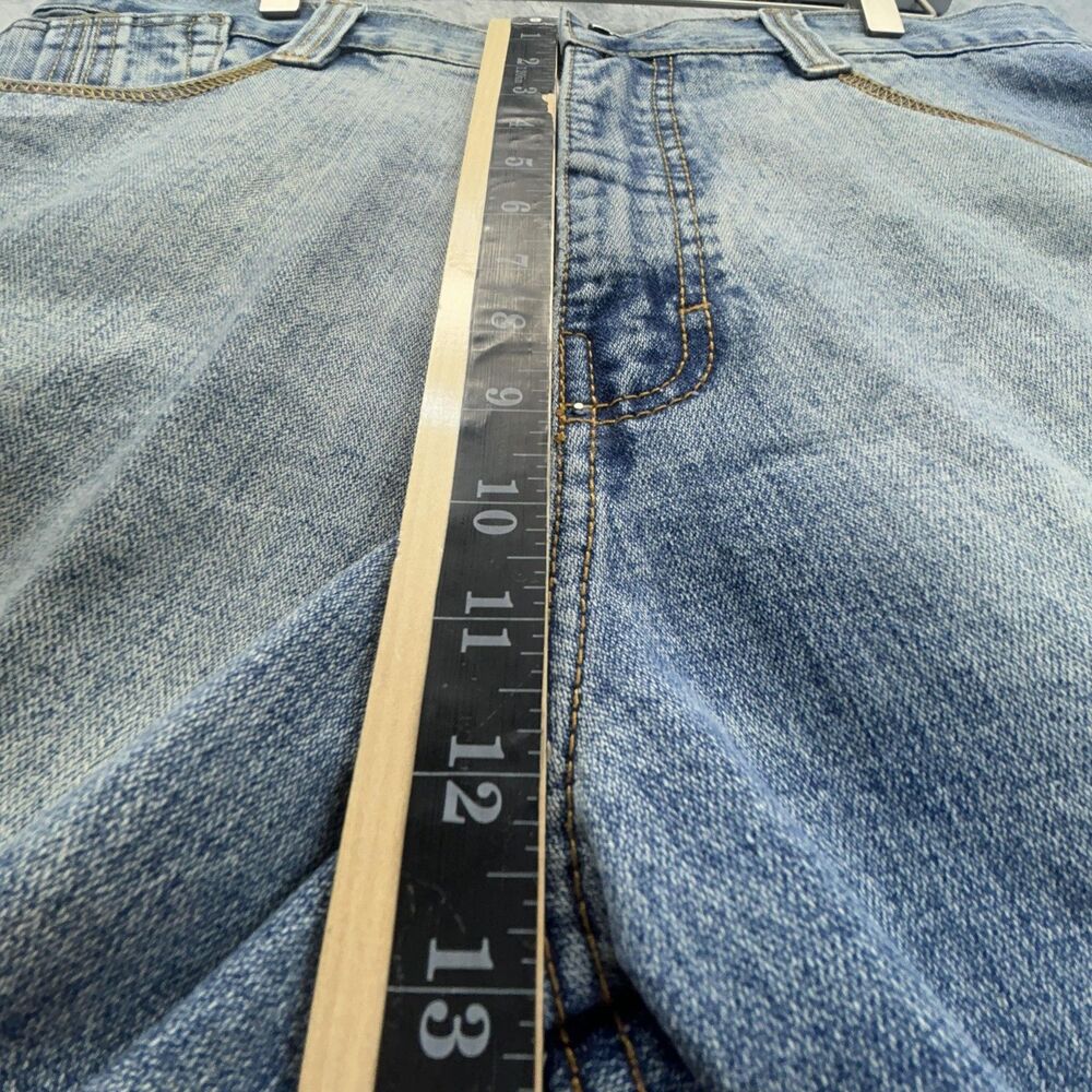 Vintage Y2K Cargo Baggy Shorts Mens 36x22 Denim Wide Leg Loose Fit Rare 90s - Picture 7 of 15
